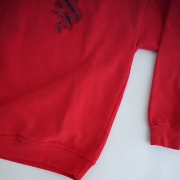 Vintage Northern Reflection Red Embroidered Christmas Collared Sweater M - Picture 6 of 11